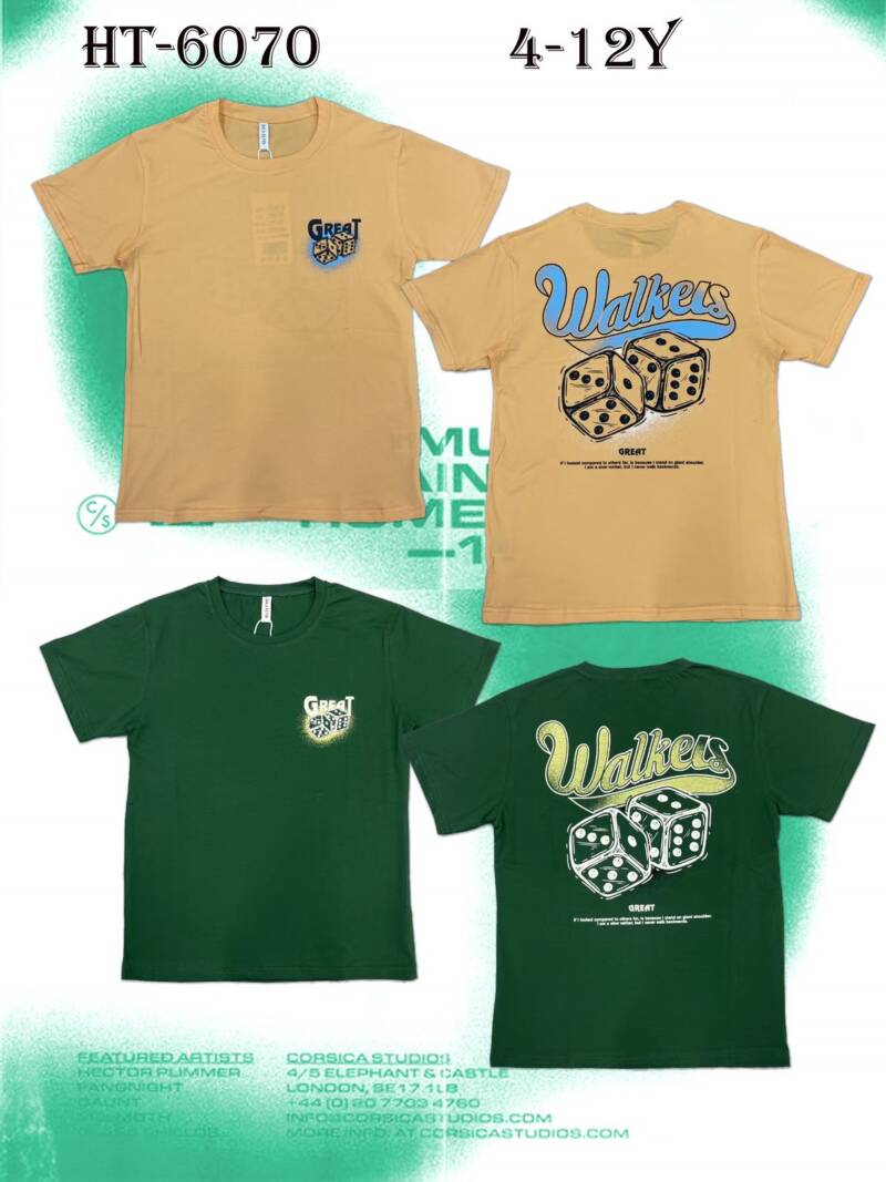 Bluzka chłopięce. Roz 4-12. Mix Kolor Paczka 5 szt.